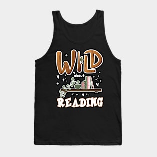 WILD ABOUT READING Librarian Book Across America bookish Tank Top